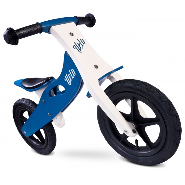 bicicleta de lemn cu roti gonflabile toyz velo albastru 2