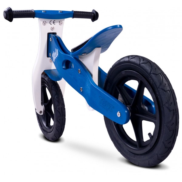bicicleta de lemn cu roti gonflabile toyz velo albastru 3
