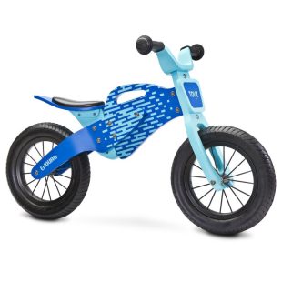 Bicicleta de lemn fara pedale ENDURO Toyz by Caretero Blue