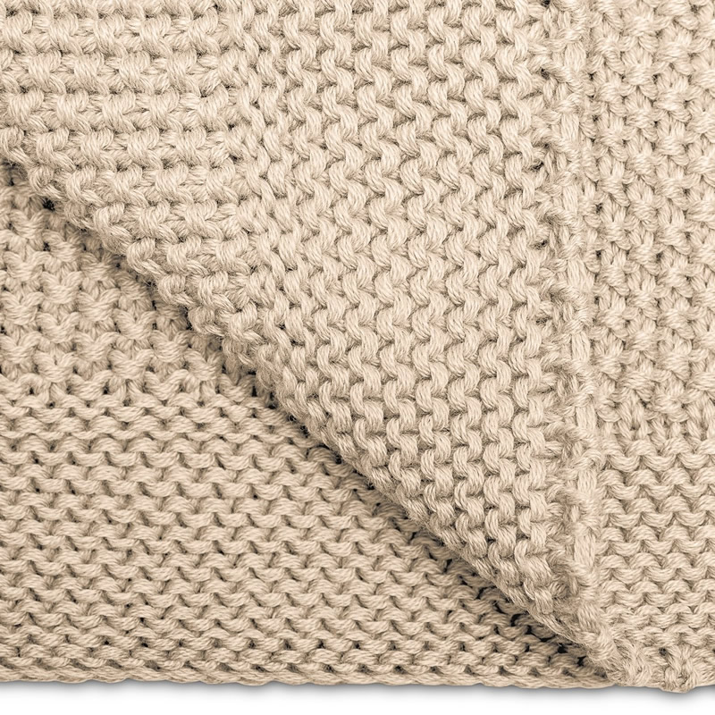 Paturica de bumbac tricotata Sensillo 100x80 cm bej 3