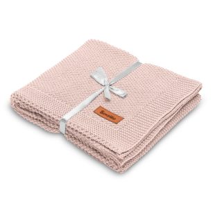 Paturica de bumbac tricotata Sensillo 100x80 cm roz 1