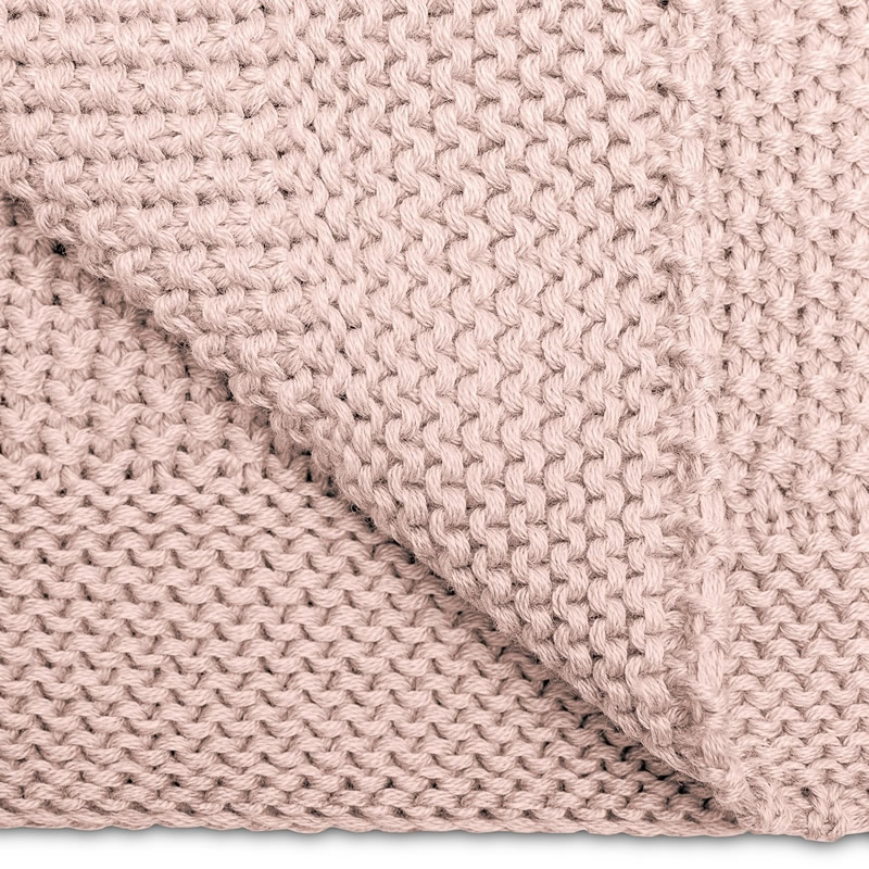 Paturica de bumbac tricotata Sensillo 100x80 cm roz 3