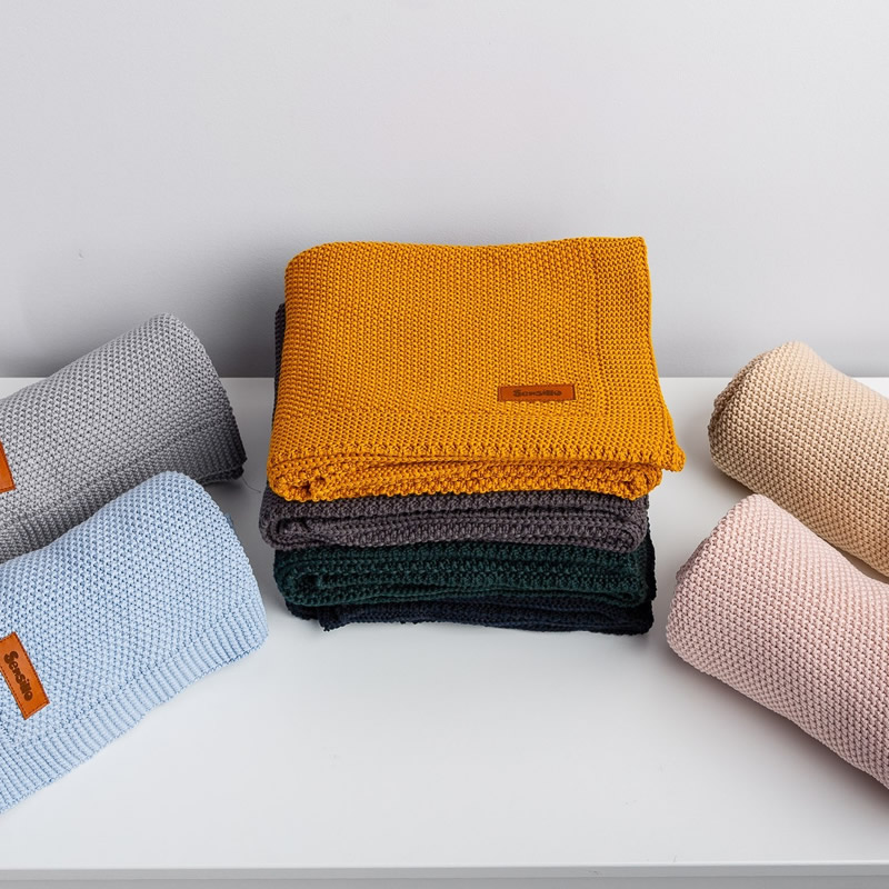 Paturica de bumbac tricotata Sensillo 100x80 cm z 1 Paturica de bumbac tricotata Sensillo 100x80 cm z 1