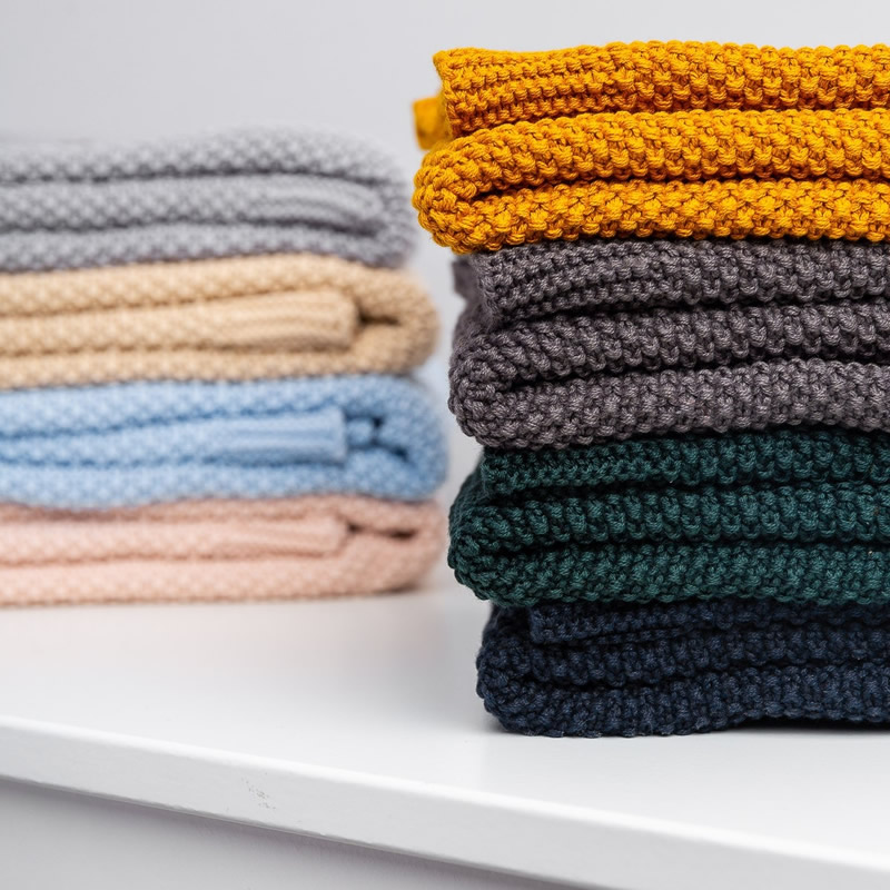 Paturica de bumbac tricotata Sensillo 100x80 cm z 4 Paturica de bumbac tricotata Sensillo 100x80 cm z 4