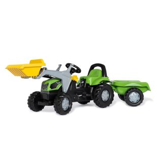 Tractor cu pedale remorca si cupa Rolly Toys RollyKid Deutz Fahr 5115 G TB 1
