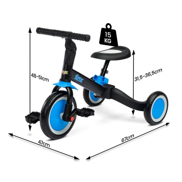 Tricicleta 2 in 1 Toyz FOX blue 16