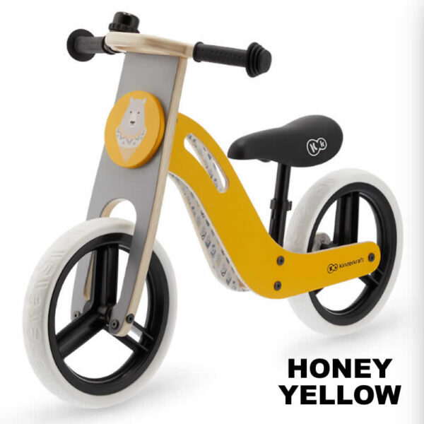 Bicicleta fara pedale Uniq Kinderkraft honey yellow