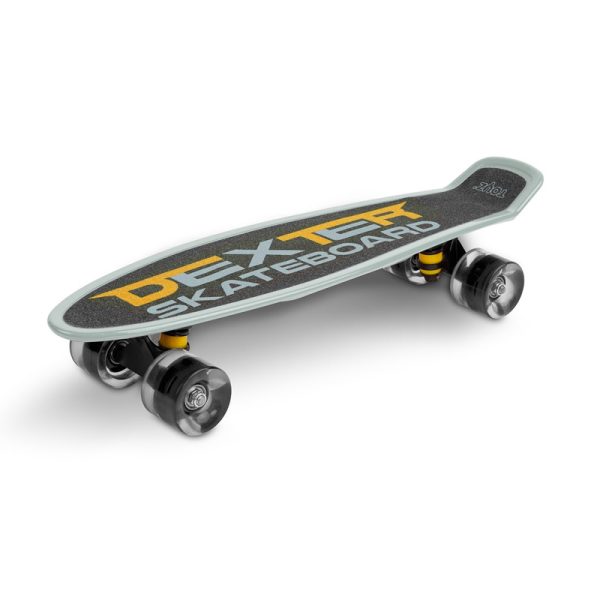 Skateboard cu casca si cotiere si genunchiere Toyz DEXTER gri 1