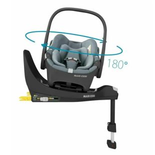 Pachet cos auto i-Size Maxi-Cosi Pebble 360 cu baza FamilyFix 360 Essential Grey
