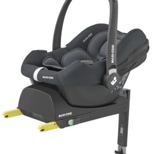 Pachet scaun auto Maxi-Cosi CabrioFix I-Size 40-75 cm si baza Essential Graphite