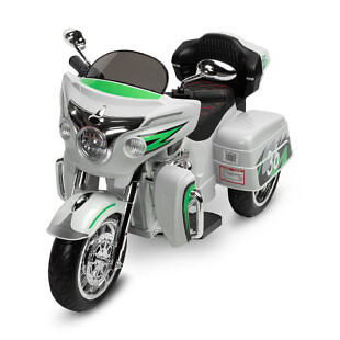 Motocicleta cu roti din spuma EVA Toyz RIOT 12V gri deschis