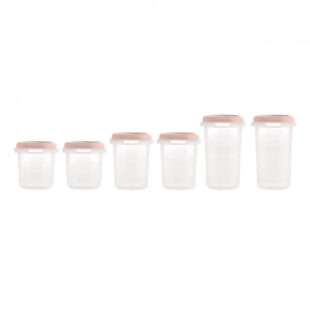 set 6 recipiente gradate 200 ml 250 ml 330 ml ermetice dolce candy