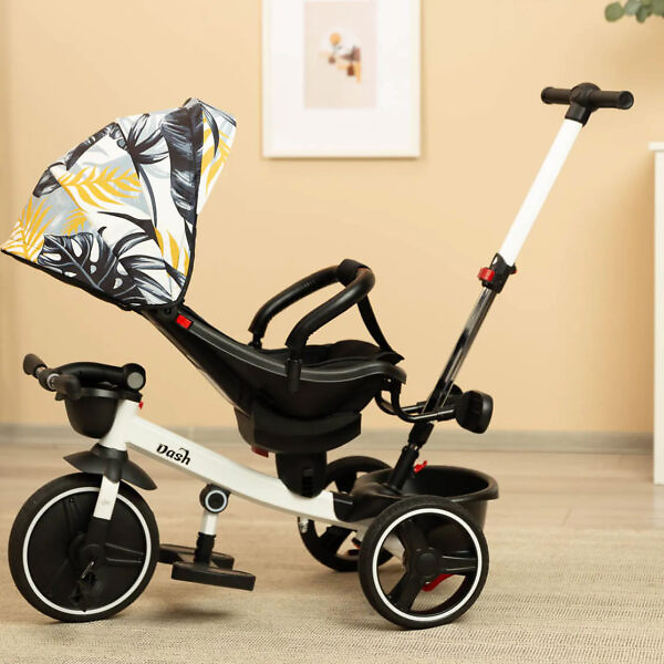 Tricicleta cu maner parental si scaun reversibil Toyz DASH khaki monstera 17