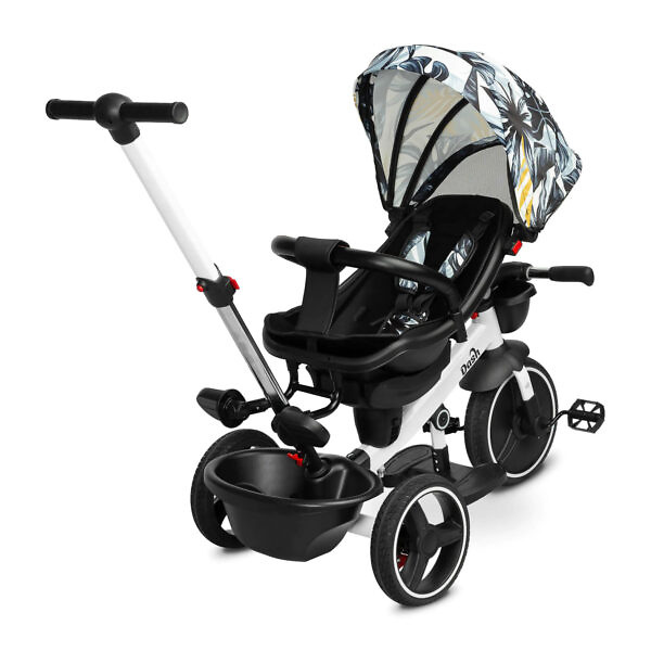 Tricicleta cu maner parental si scaun reversibil Toyz DASH khaki monstera 7