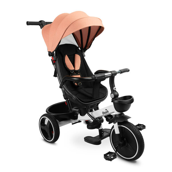 Tricicleta cu maner parental si scaun reversibil Toyz DASH roz