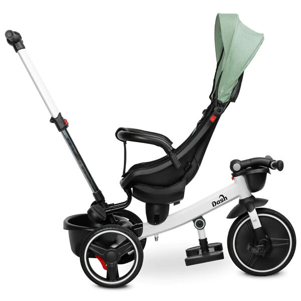 Tricicleta cu maner parental si scaun reversibil Toyz DASH verde 11