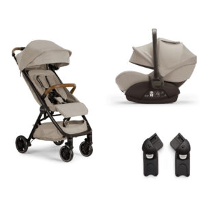 set 2 in 1 Carucior ultracompact cu pliere automata Nuna TRVL Hazelwood